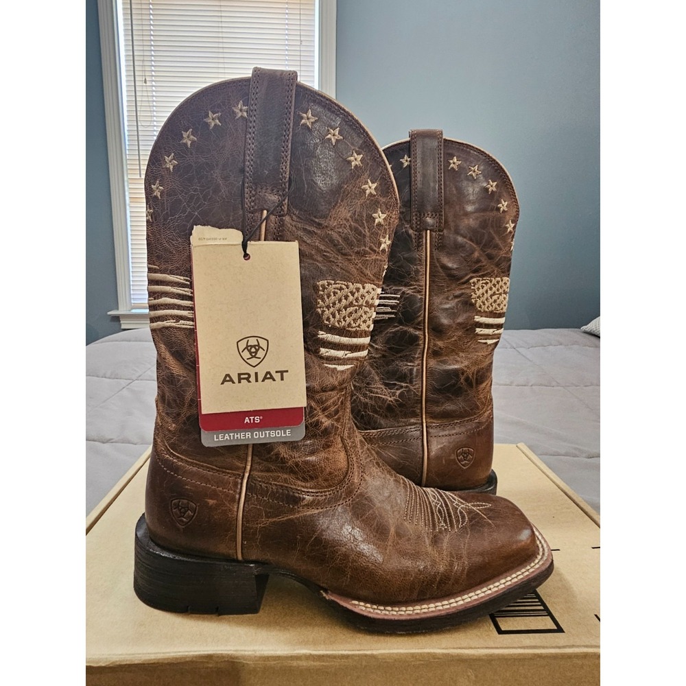 ARIAT® (Women's 6 B) Circuit™ Patriot Western Boot in Weathered Tan - $220 - Picture 6 of 12
